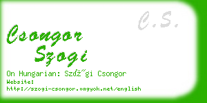 csongor szogi business card